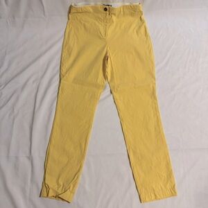 Violets & Roses Yellow Skinny Snap Button and Zippered Pants - Size 12/31